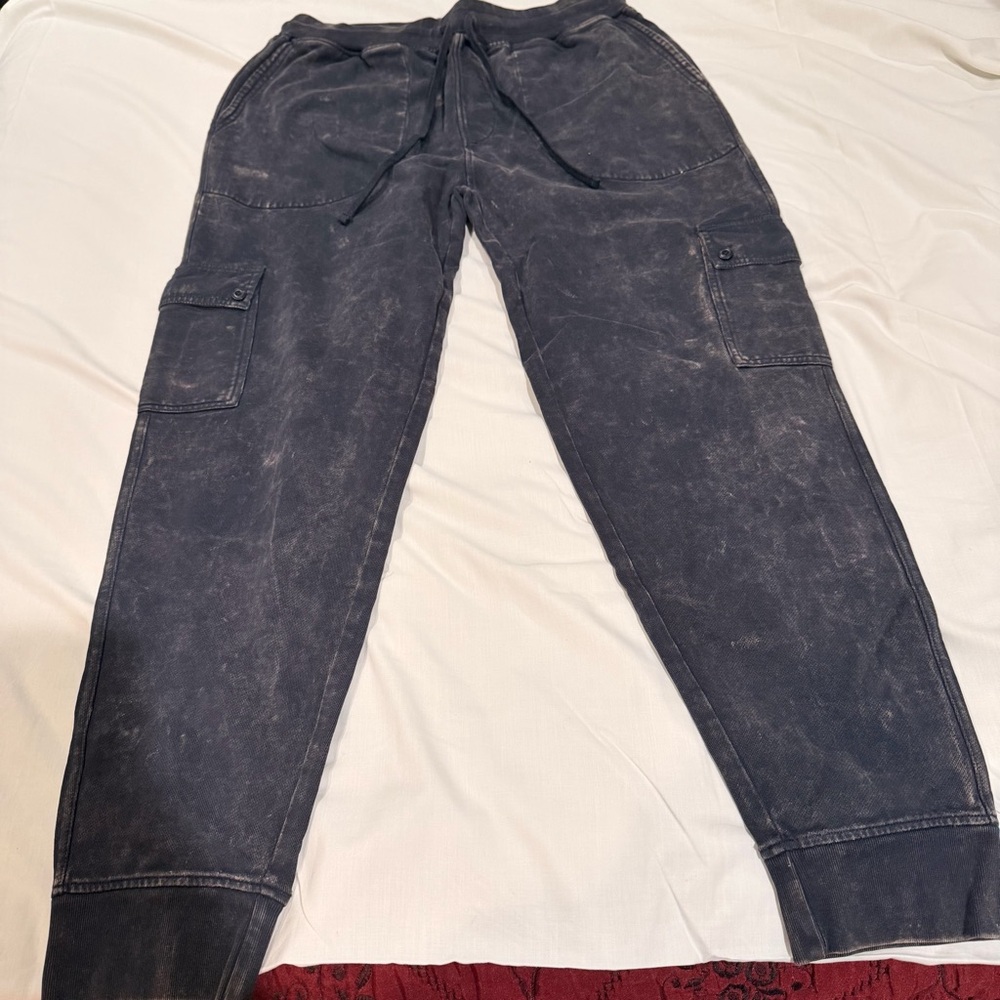 Lucky Brand Washed Black Cargo Pants M